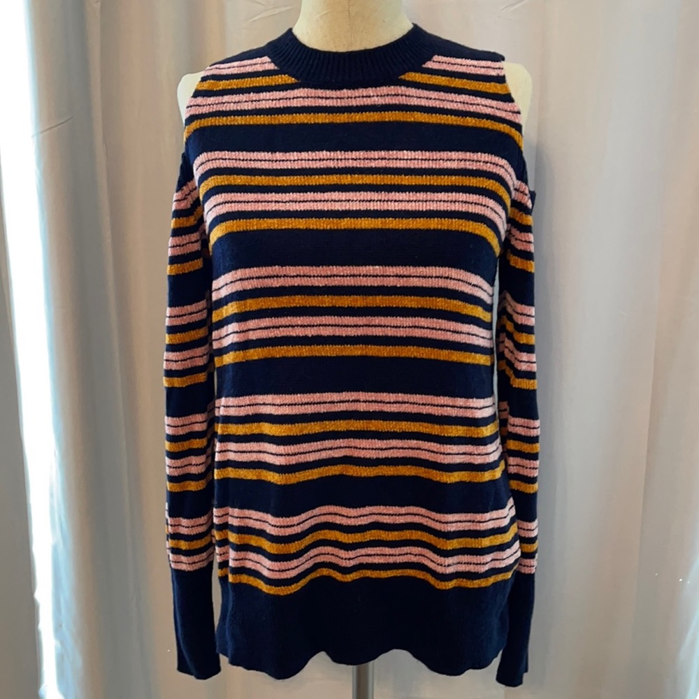 LOFT Chenille Cold Shoulder Sweater